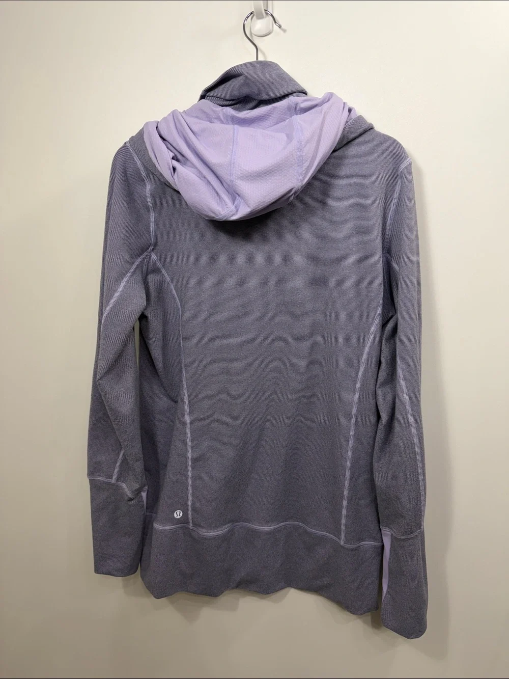 Lululemon Stride Full zip jacket purple stripes size 12